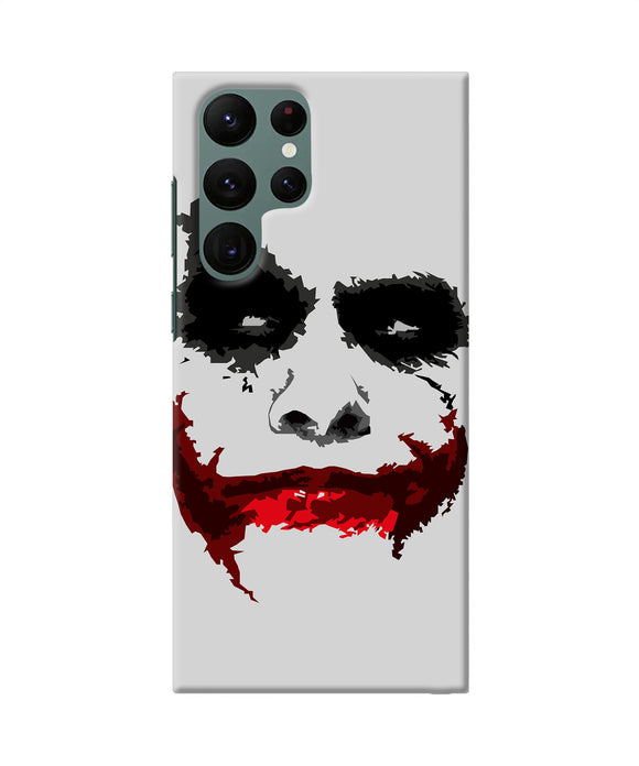 Joker dark knight red smile Samsung S22 Ultra Back Cover