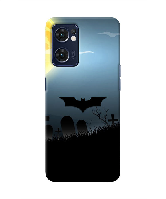 Batman Scary cemetry Oppo Reno7 5G Real 4D Back Cover