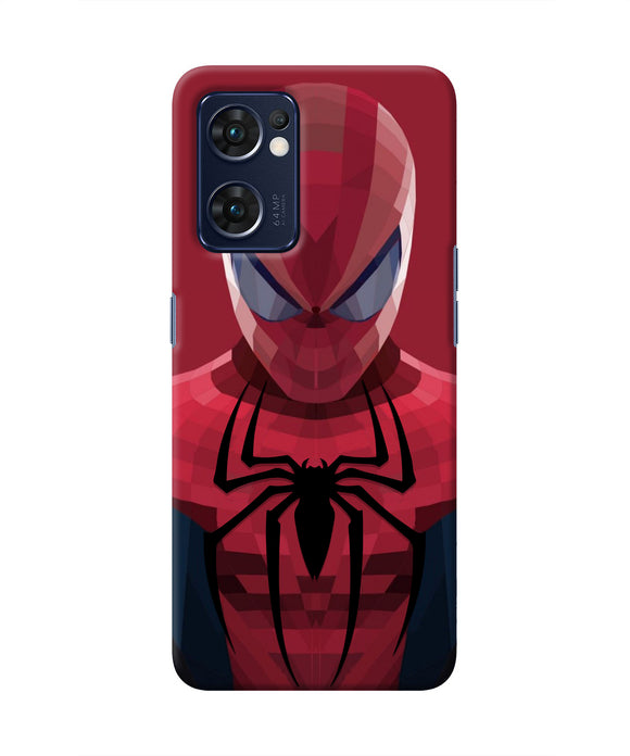 Spiderman Art Oppo Reno7 5G Real 4D Back Cover