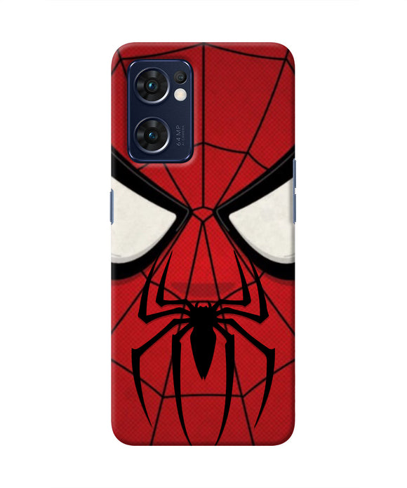 Spiderman Face Oppo Reno7 5G Real 4D Back Cover