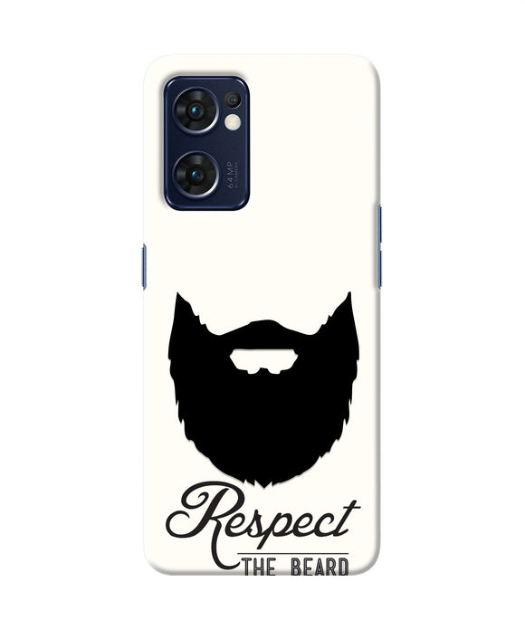 Respect the Beard Oppo Reno7 5G Real 4D Back Cover