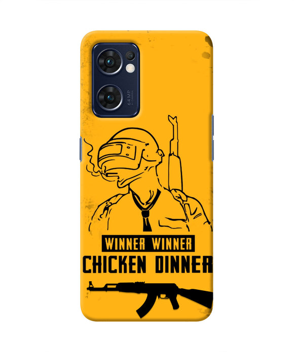 PUBG Chicken Dinner Oppo Reno7 5G Real 4D Back Cover