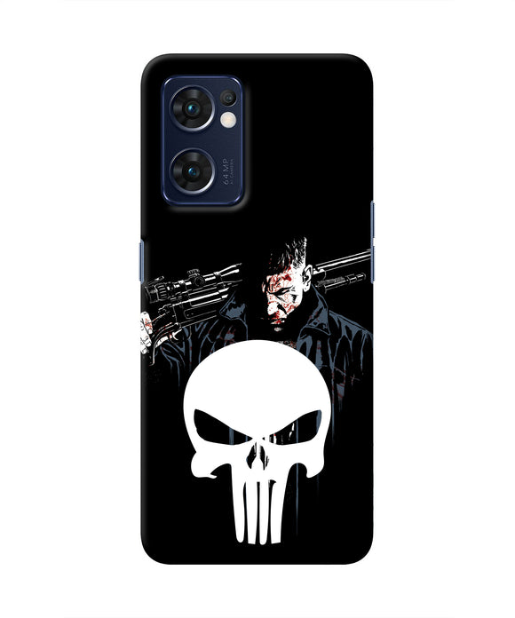 Punisher Character Oppo Reno7 5G Real 4D Back Cover