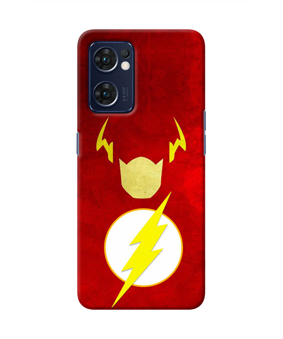 Flash Character Oppo Reno7 5G Real 4D Back Cover