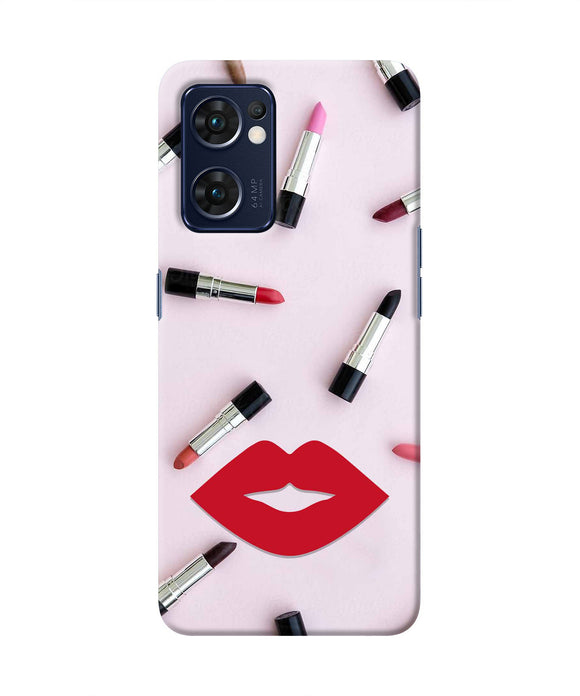 Lips Lipstick Shades Oppo Reno7 5G Real 4D Back Cover