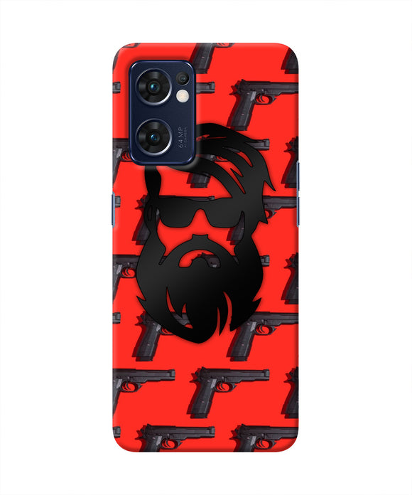 Rocky Bhai Beard Look Oppo Reno7 5G Real 4D Back Cover