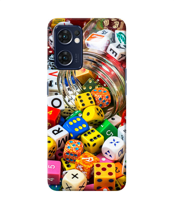 Colorful Dice Oppo Reno7 5G Back Cover