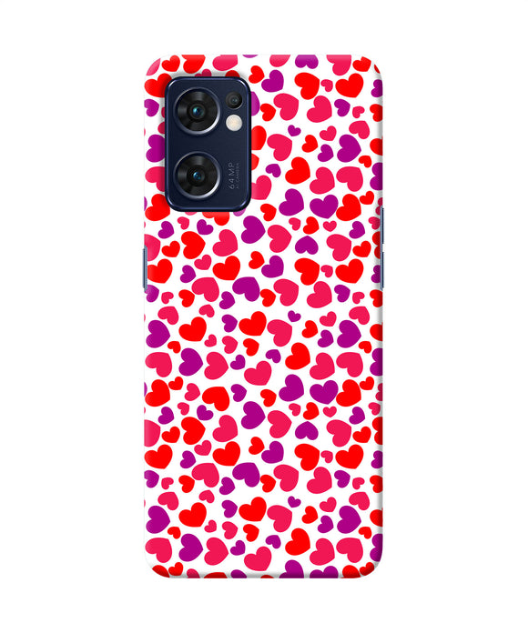 Heart print Oppo Reno7 5G Back Cover