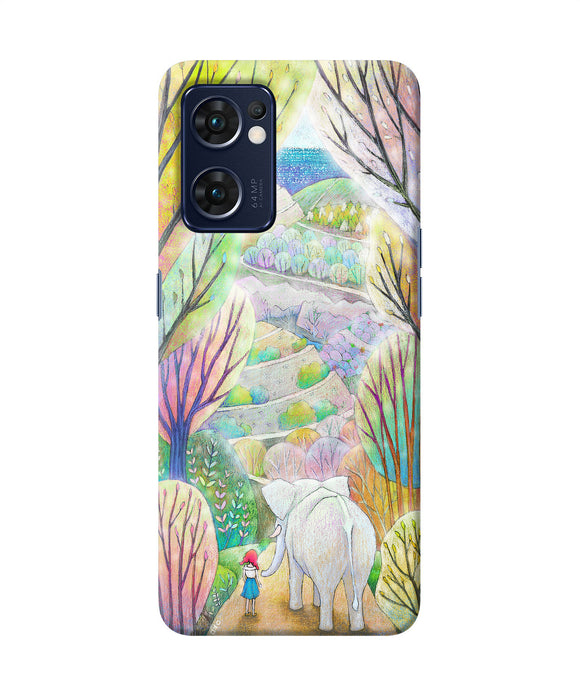 Natual elephant girl Oppo Reno7 5G Back Cover