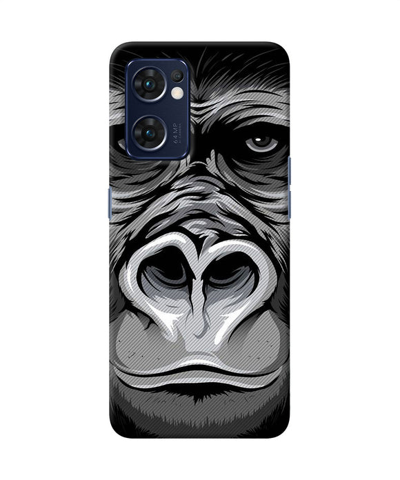 Black chimpanzee Oppo Reno7 5G Back Cover
