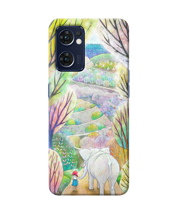 Natual elephant girl Oppo Reno7 5G Back Cover