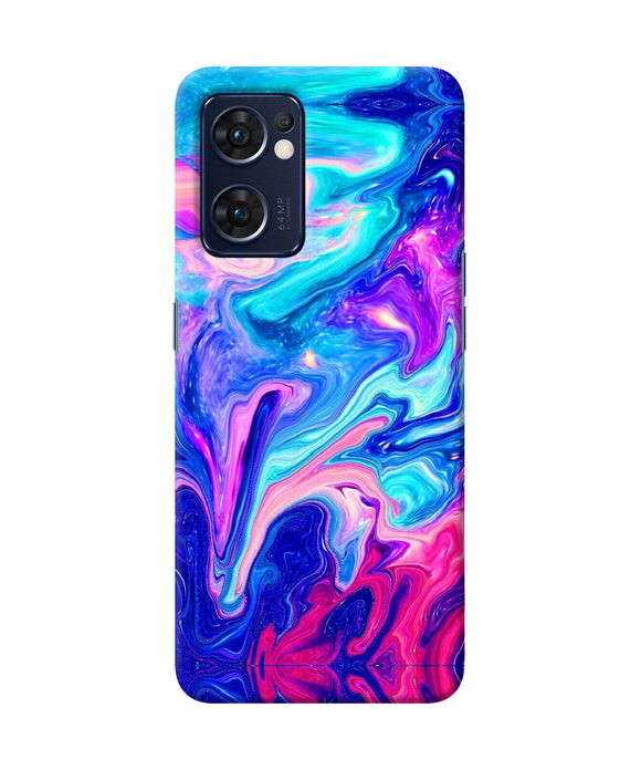 Abstract colorful water Oppo Reno7 5G Back Cover