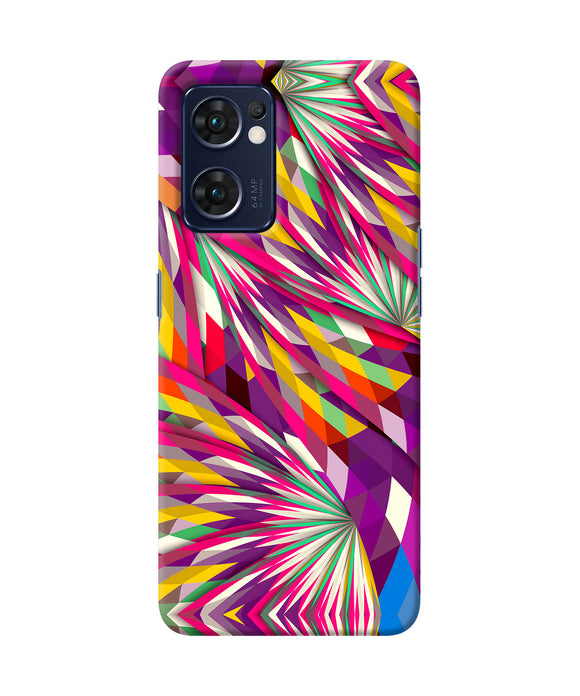 Abstract colorful print Oppo Reno7 5G Back Cover