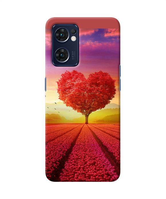 Natural heart tree Oppo Reno7 5G Back Cover
