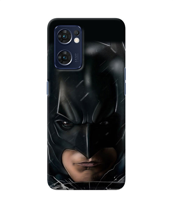 Batman black mask Oppo Reno7 5G Back Cover