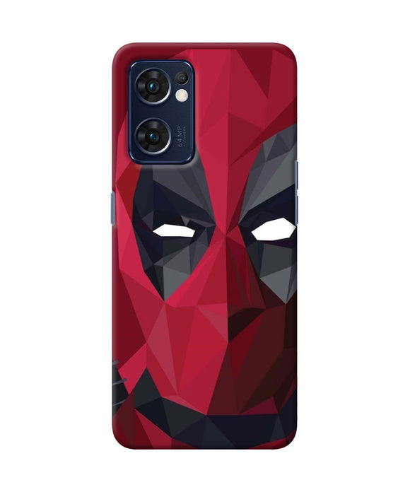 Abstract deadpool mask Oppo Reno7 5G Back Cover