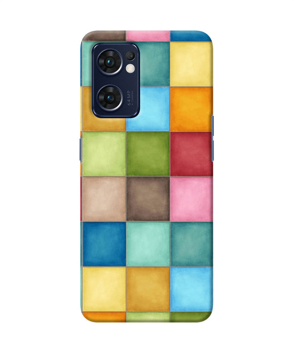 Abstract colorful squares Oppo Reno7 5G Back Cover
