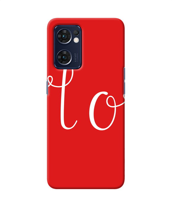 Love one Oppo Reno7 5G Back Cover