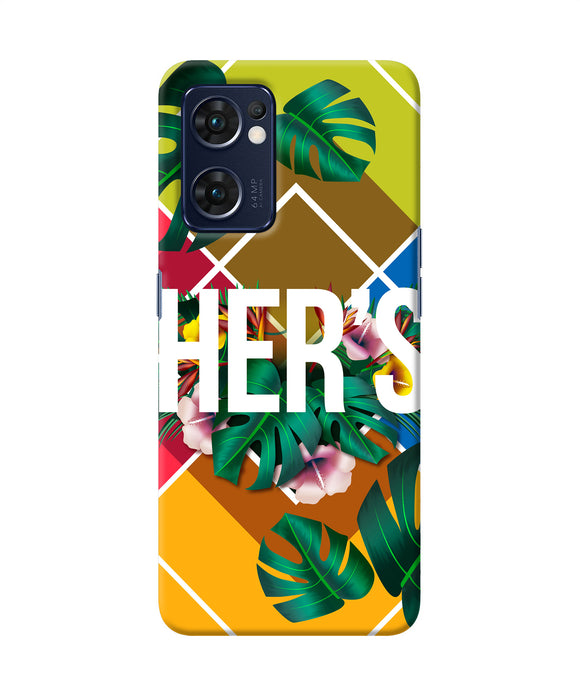 His her two Oppo Reno7 5G Back Cover