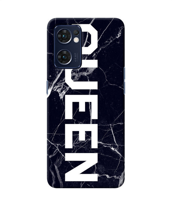 Queen marble text Oppo Reno7 5G Back Cover