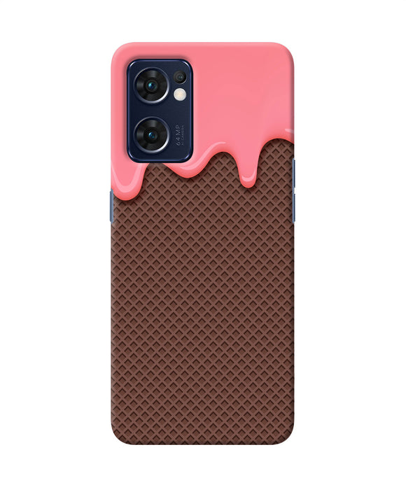 Waffle cream biscuit Oppo Reno7 5G Back Cover