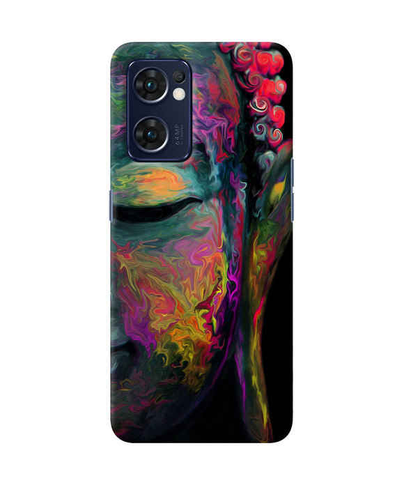 Buddha face painting Oppo Reno7 5G Back Cover