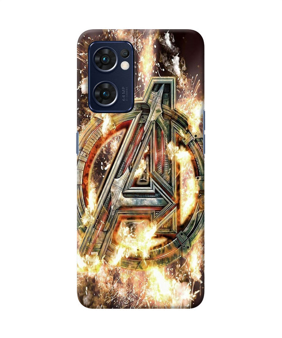 Avengers burning logo Oppo Reno7 5G Back Cover