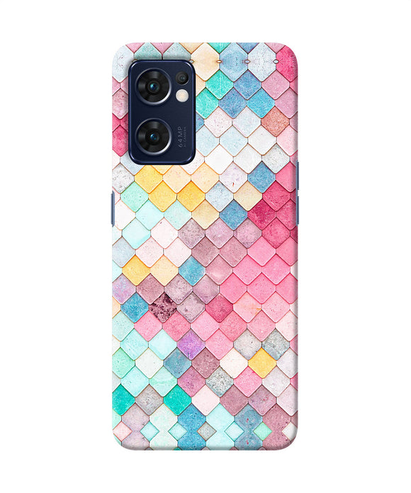 Colorful fish skin Oppo Reno7 5G Back Cover