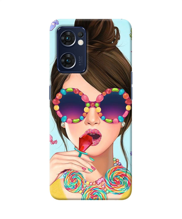 Fashion girl Oppo Reno7 5G Back Cover