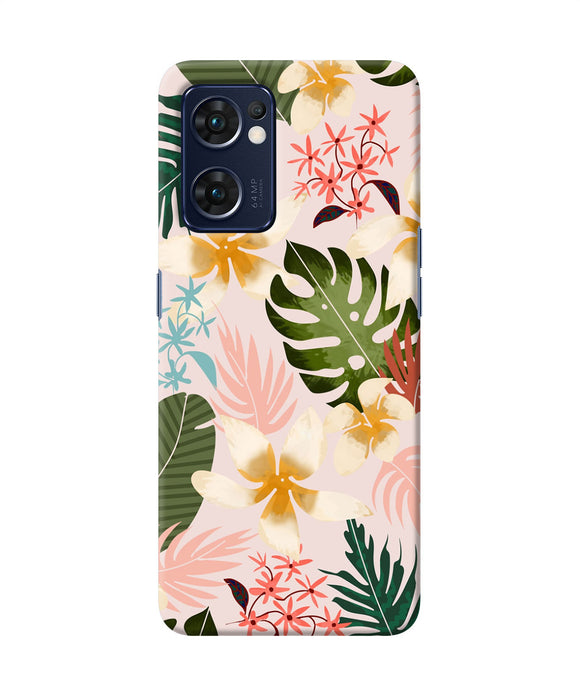 Leaf print Oppo Reno7 5G Back Cover