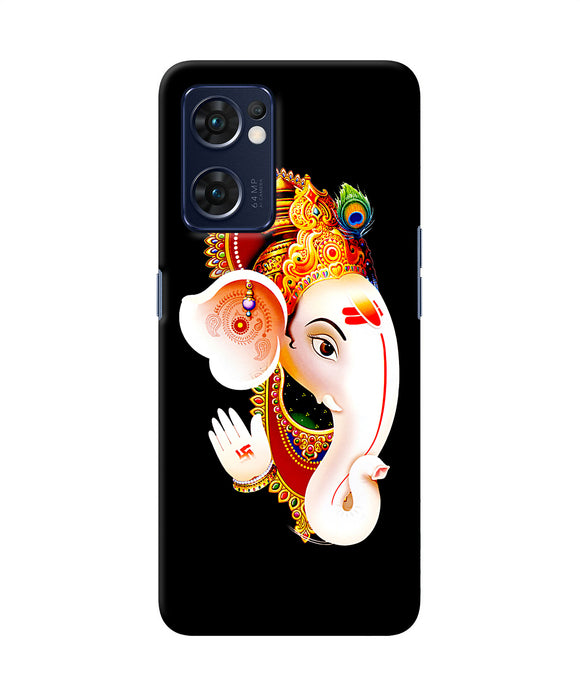 Lord ganesh face Oppo Reno7 5G Back Cover