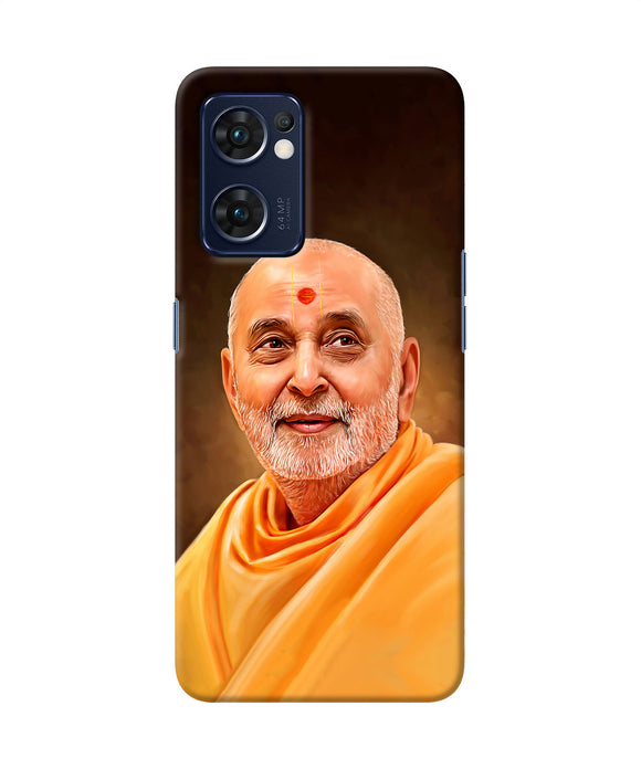 Pramukh swami painting Oppo Reno7 5G Back Cover