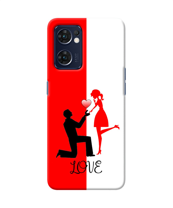 Love propose red and white Oppo Reno7 5G Back Cover