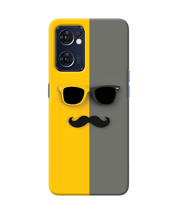 Mustache glass Oppo Reno7 5G Back Cover