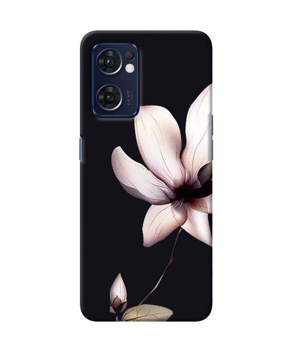 Flower white Oppo Reno7 5G Back Cover