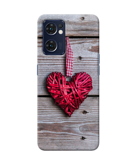 Lace heart Oppo Reno7 5G Back Cover