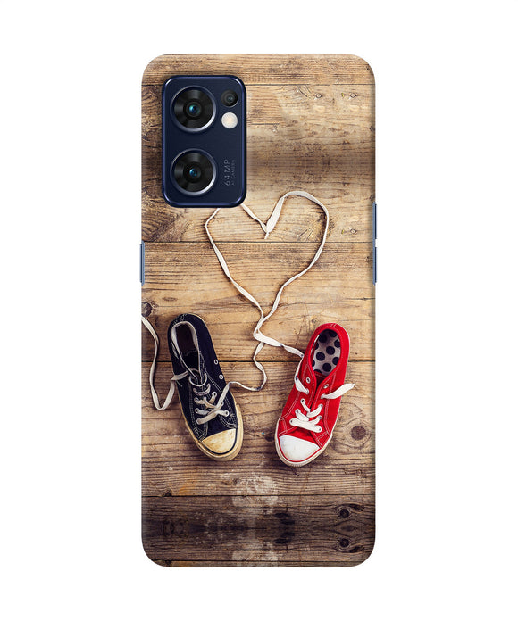 Shoelace heart Oppo Reno7 5G Back Cover