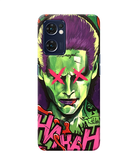 Damaged joker anim Oppo Reno7 5G Back Cover