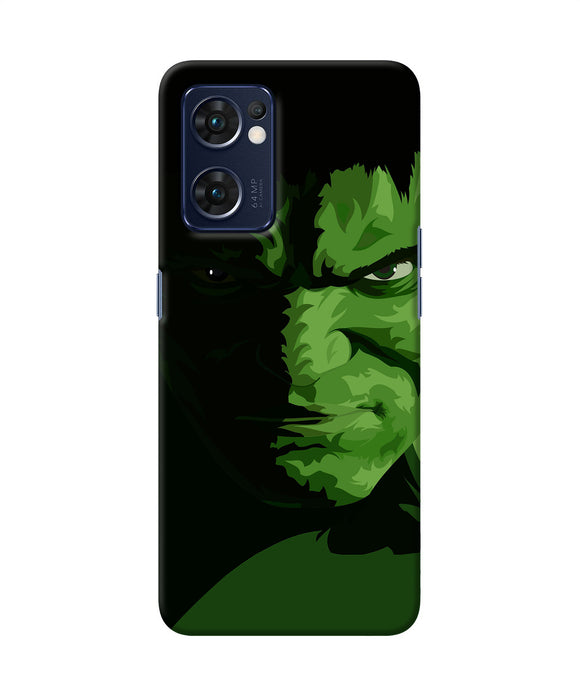 Hulk green painting Oppo Reno7 5G Back Cover