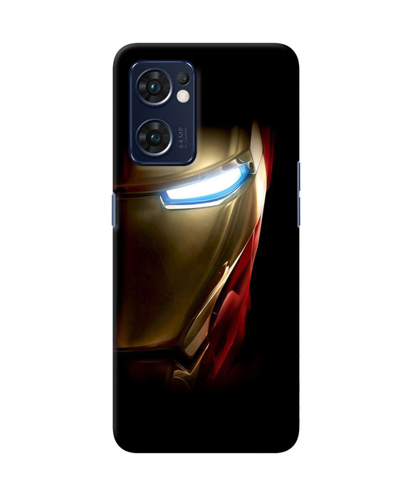 Ironman half face Oppo Reno7 5G Back Cover