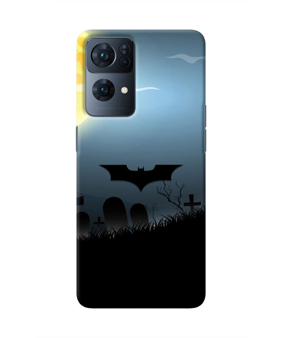 Batman Scary cemetry Oppo Reno7 Pro 5G Real 4D Back Cover
