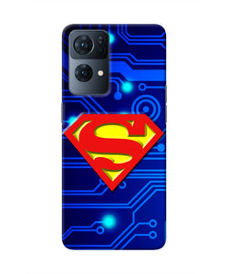 Superman Abstract Oppo Reno7 Pro 5G Real 4D Back Cover