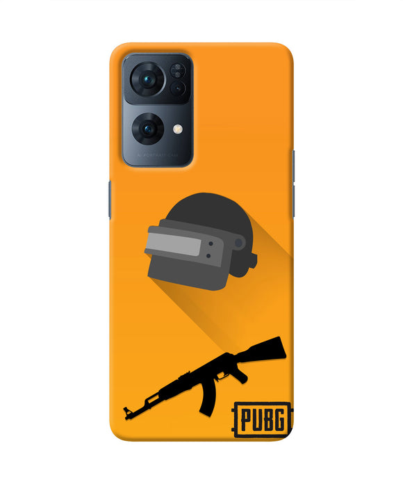 PUBG Helmet and Gun Oppo Reno7 Pro 5G Real 4D Back Cover