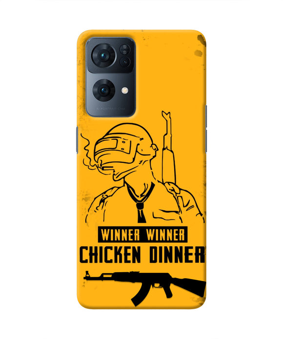 PUBG Chicken Dinner Oppo Reno7 Pro 5G Real 4D Back Cover