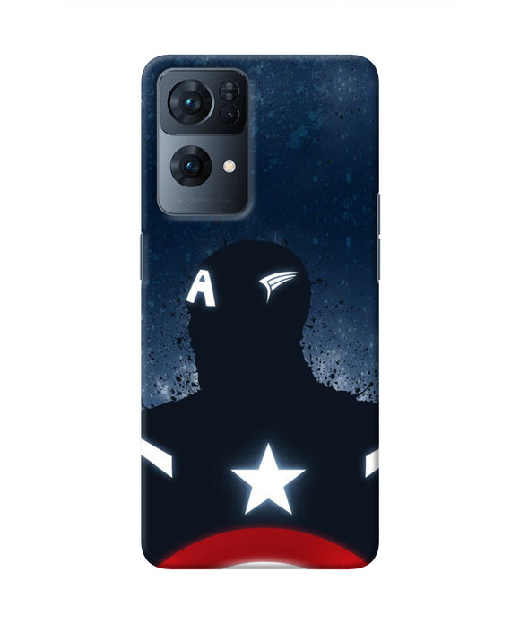 Captain america Shield Oppo Reno7 Pro 5G Real 4D Back Cover