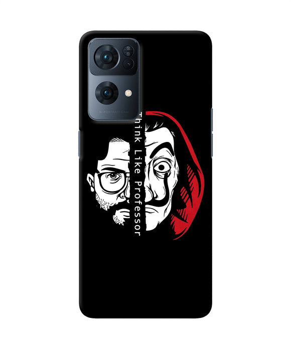 Money Heist Think Like Professor Oppo Reno7 Pro 5G Back Cover