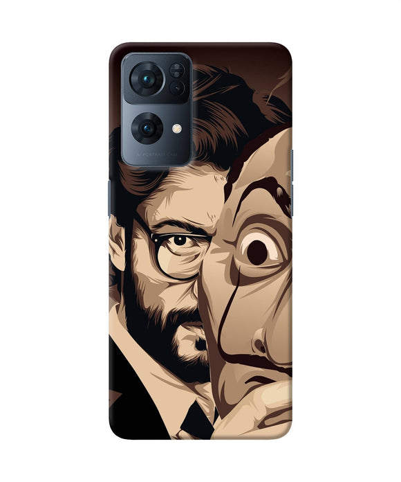 Money Heist Professor Art Oppo Reno7 Pro 5G Back Cover