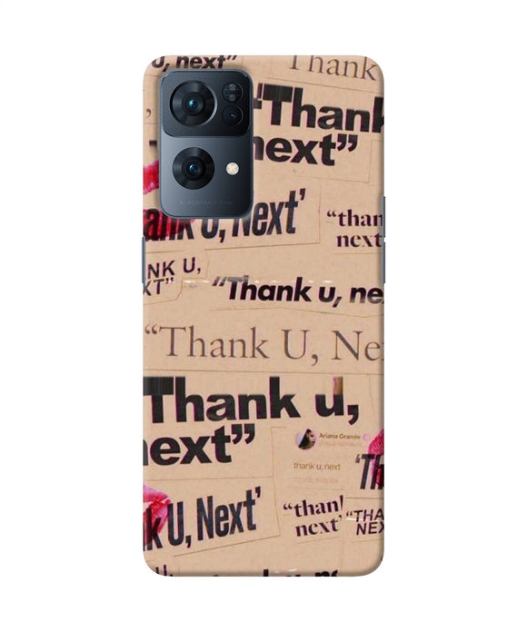 Thank you next Oppo Reno7 Pro 5G Back Cover