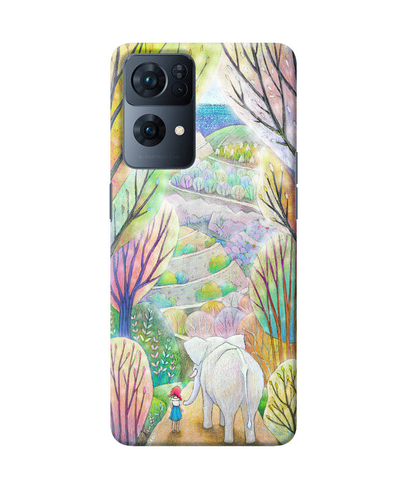 Natual elephant girl Oppo Reno7 Pro 5G Back Cover