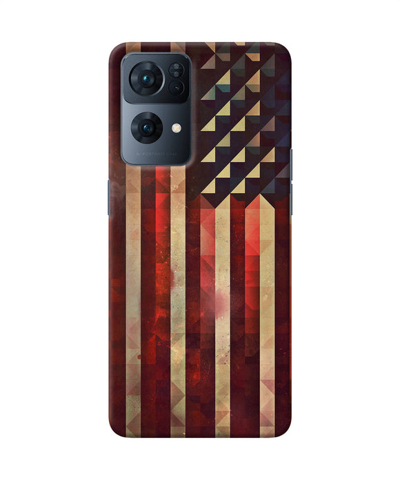 Vintage US flag Oppo Reno7 Pro 5G Back Cover